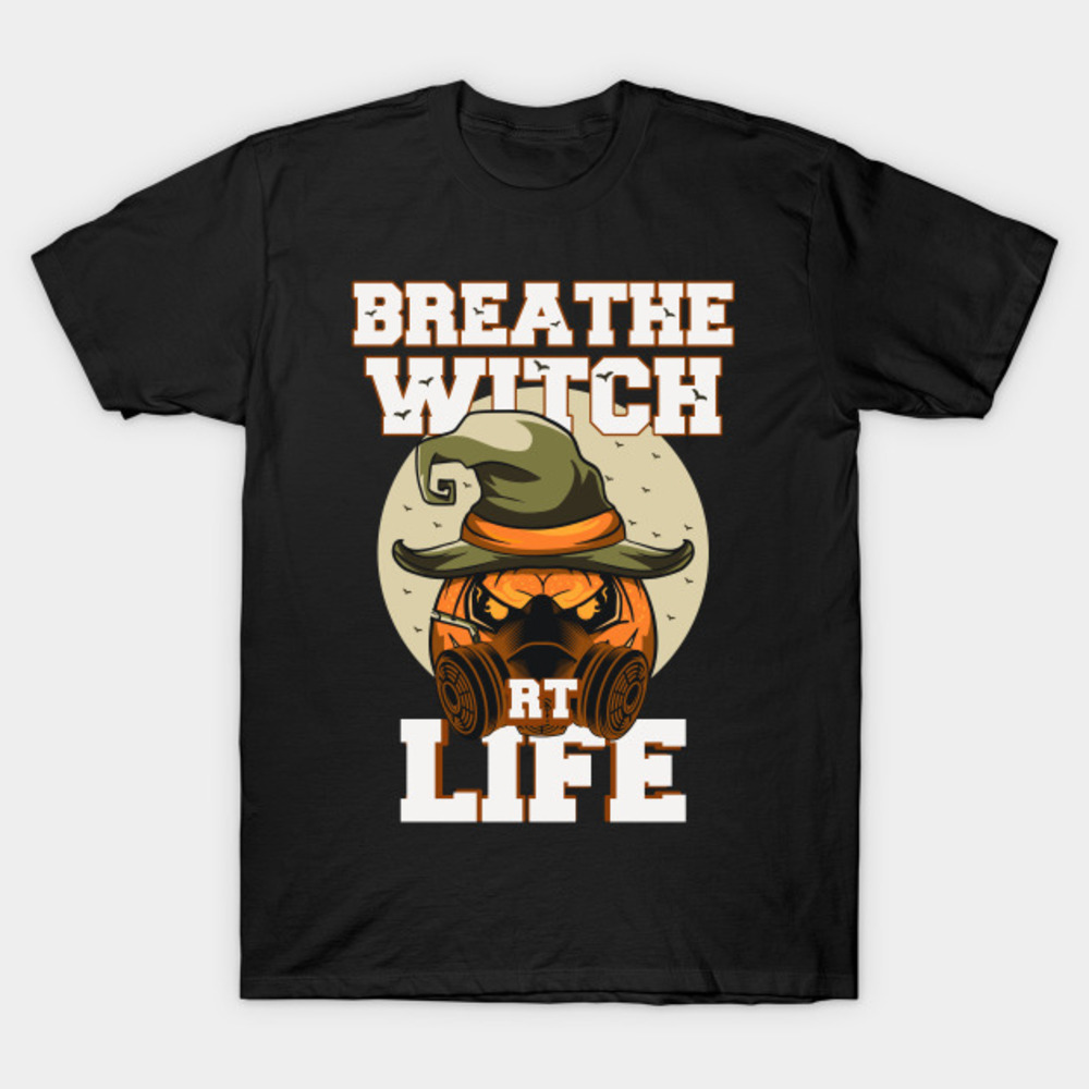 Respiratory Therapist Halloween Breathe Witch Rt Life Tshirt